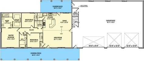 Plan 225007RBS: 1800 Square Foot Barndominium 